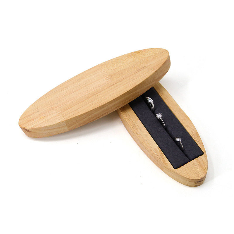 Oval Discreet Wooden Jewelry Display Plate Props For Ear Studs Rings Exhibition