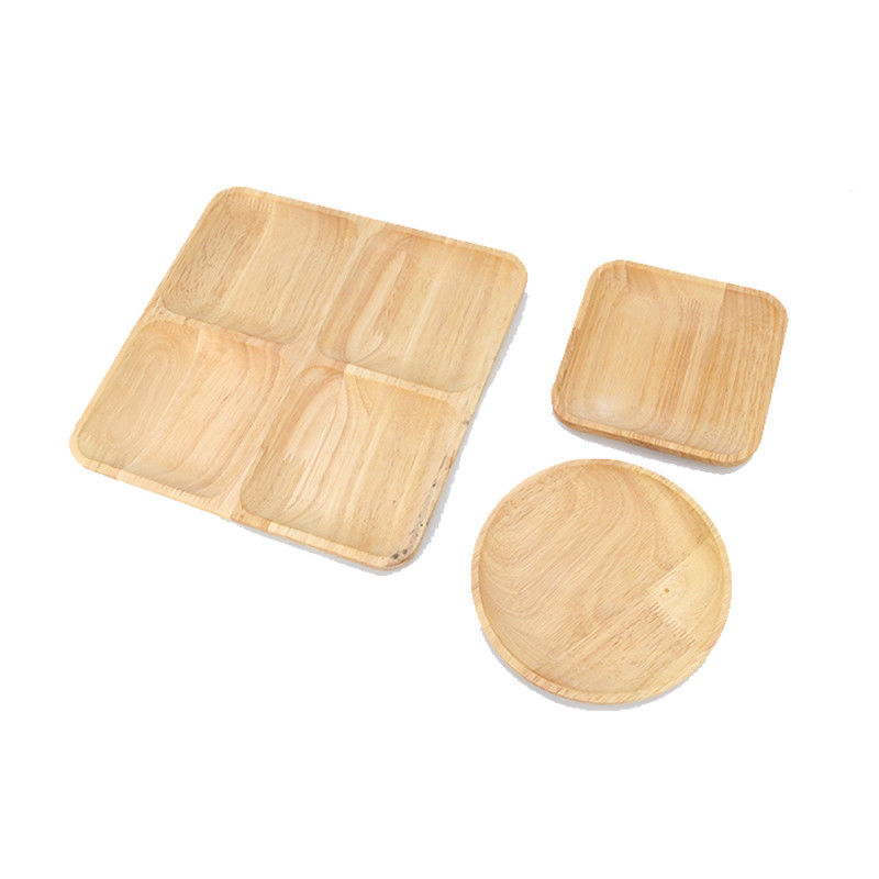 Multiple Shapes Jewelry Display Plate Wooden Bracelet Display Exhibition Tray
