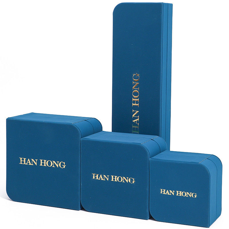 Arc Diamond Shaped PU Leather Jewelry Storage Box Set For Ring Pendant Packaging