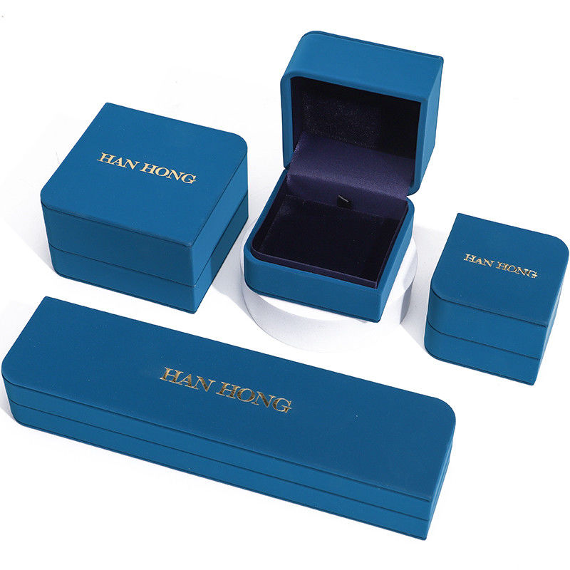Arc Diamond Shaped PU Leather Jewelry Storage Box Set For Ring Pendant Packaging