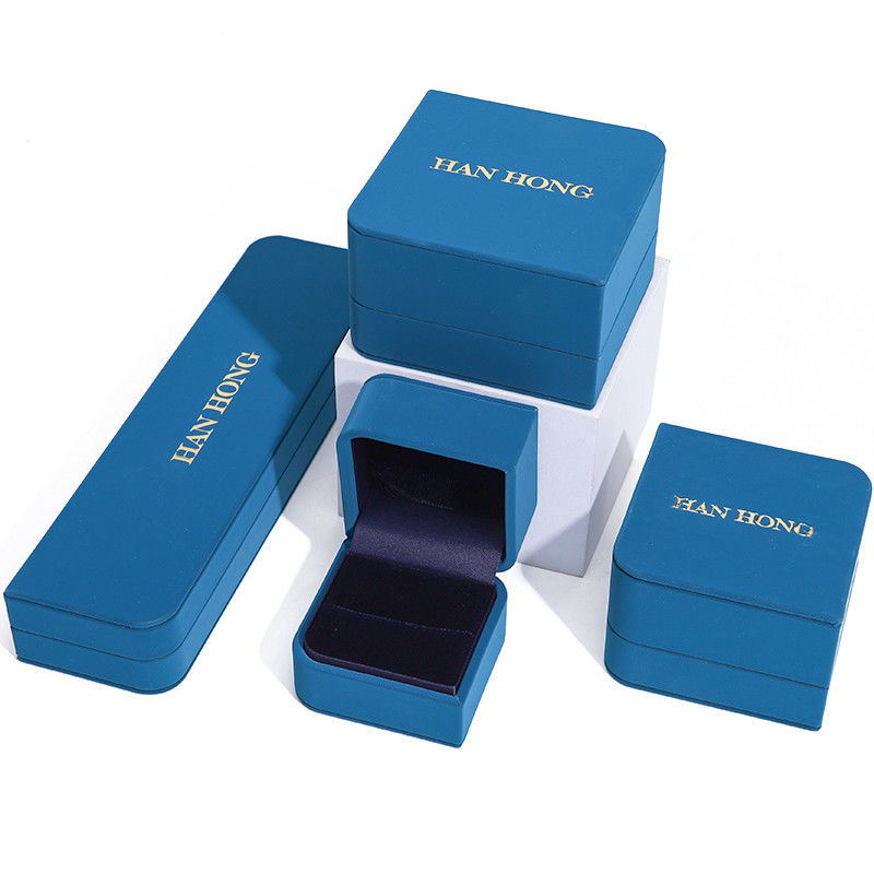 Arc Diamond Shaped PU Leather Jewelry Storage Box Set For Ring Pendant Packaging