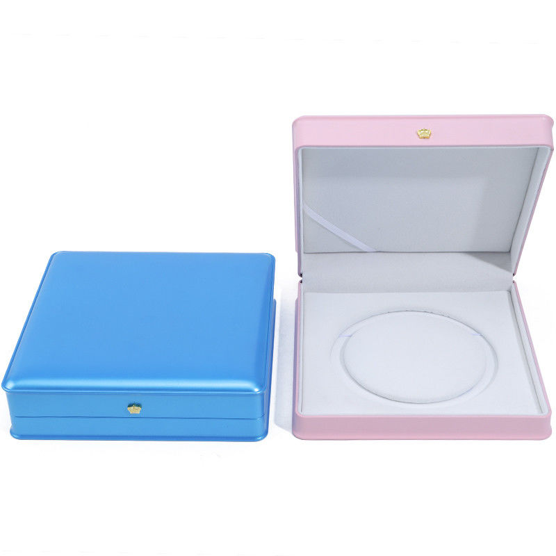 Soft Touch Macaron Color Plastic Pearl Necklace Storage Box Jewelry Packaging
