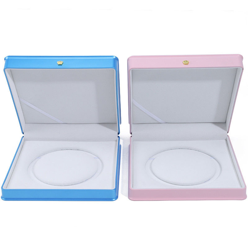 Soft Touch Macaron Color Plastic Pearl Necklace Storage Box Jewelry Packaging