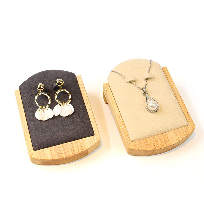 OEM Discreet Wooden Earrings Display Holder Jewelry Pendant Exhibition Props