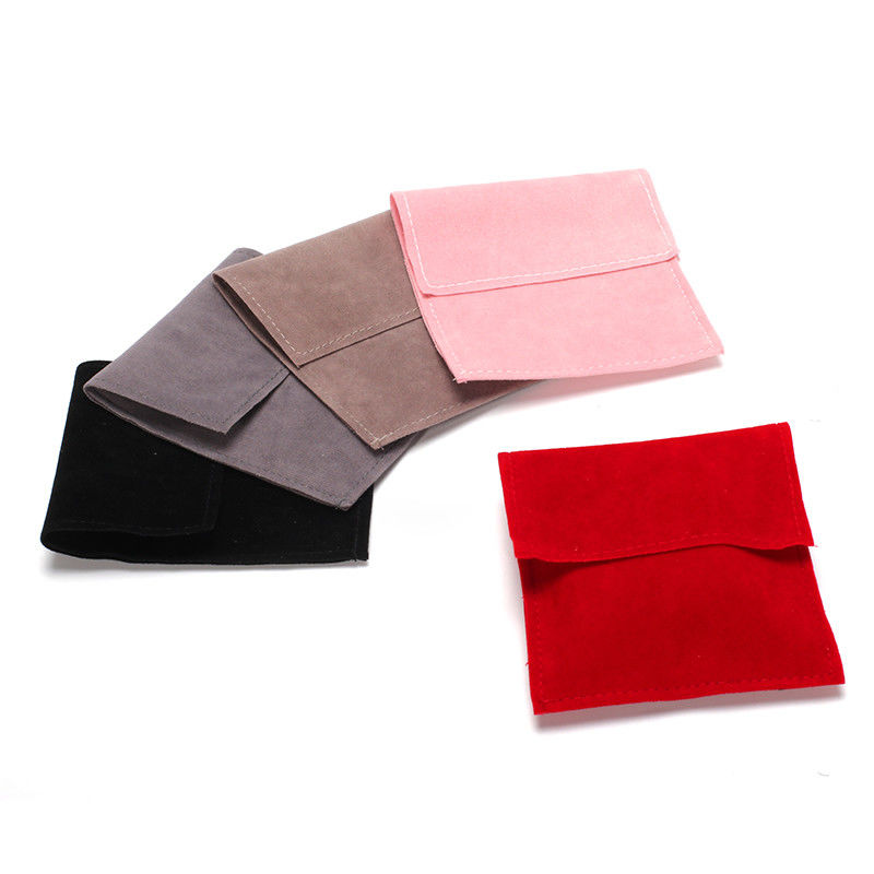 OEM Discreet Supple Lightweight Velvet Jewelry Pouches for Ear Rings Studs Girl