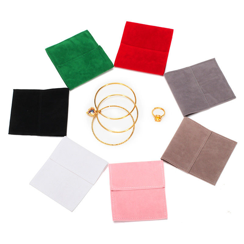 OEM Discreet Supple Lightweight Velvet Jewelry Pouches for Ear Rings Studs Girl