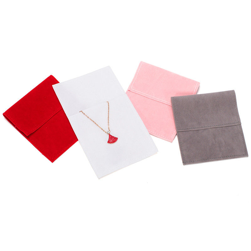 OEM Discreet Supple Lightweight Velvet Jewelry Pouches for Ear Rings Studs Girl