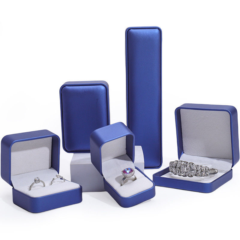 Custom Shape Glossy PU Leather Jewellry Case , Jewelry Box Sets For Packaging