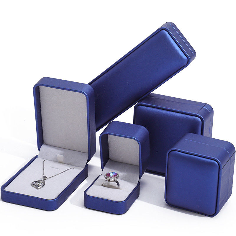 Custom Shape Glossy PU Leather Jewellry Case , Jewelry Box Sets For Packaging