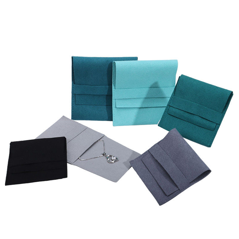Compact Simple Soft Velvet Jewelry Packaging Envelope Pocket Mini Pendant Pouch