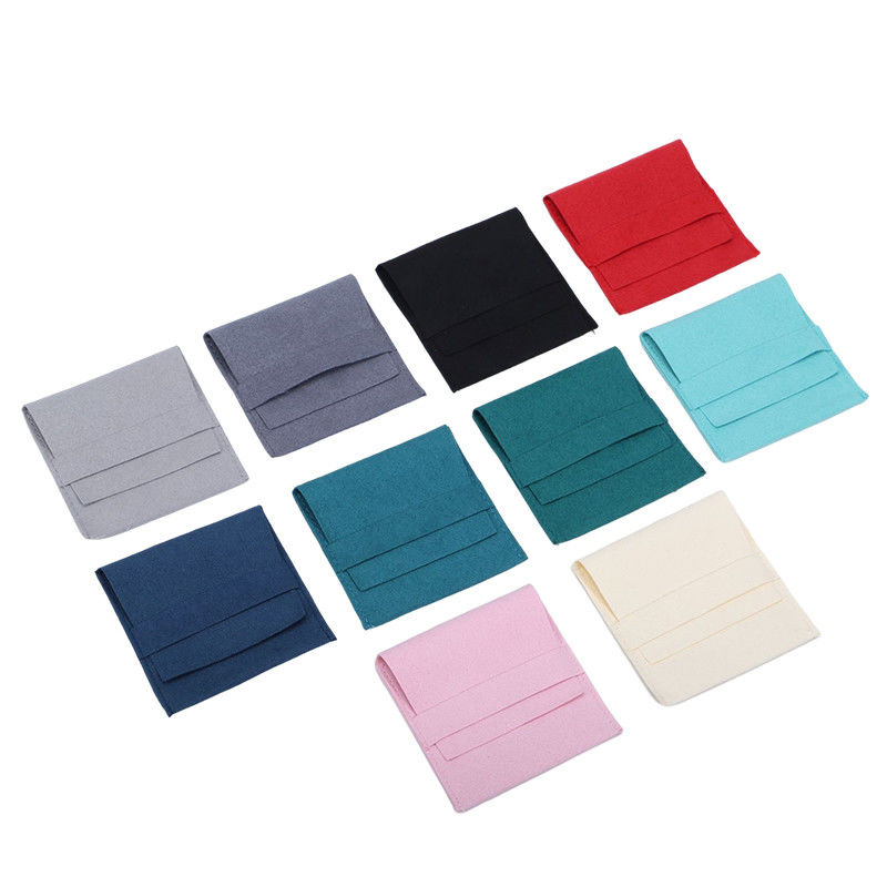 Compact Simple Soft Velvet Jewelry Packaging Envelope Pocket Mini Pendant Pouch