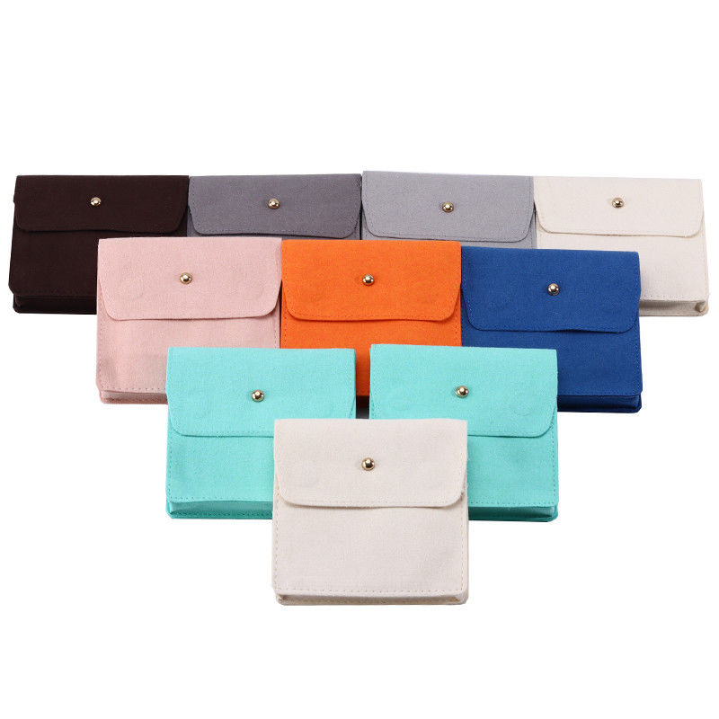 Upscale Anti Scratch Mini Velvet Jewelry Pouches Flip Open Luxury Small Velvet Bags