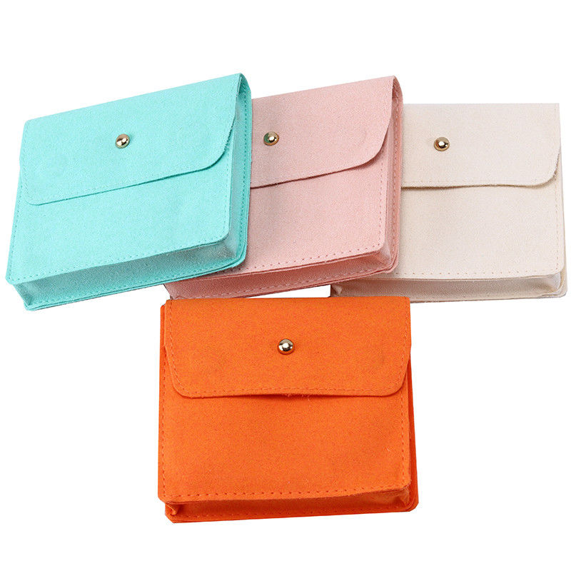 Upscale Anti Scratch Mini Velvet Jewelry Pouches Flip Open Luxury Small Velvet Bags