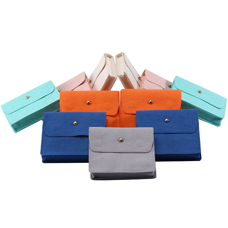 Upscale Anti Scratch Mini Velvet Jewelry Pouches Flip Open Luxury Small Velvet Bags