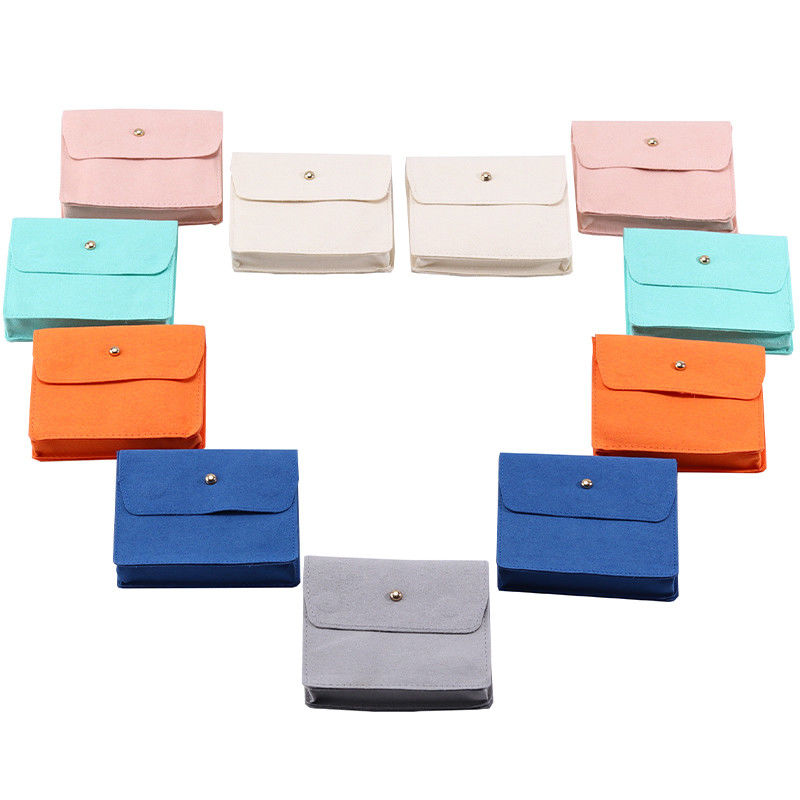 Upscale Anti Scratch Mini Velvet Jewelry Pouches Flip Open Luxury Small Velvet Bags