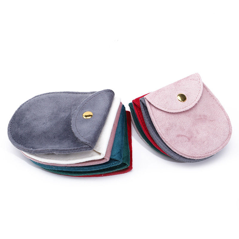 Sleek Egg Shaped Soft Velvet Jewelry Bag Accompaniment Chic Jewelry Pocket