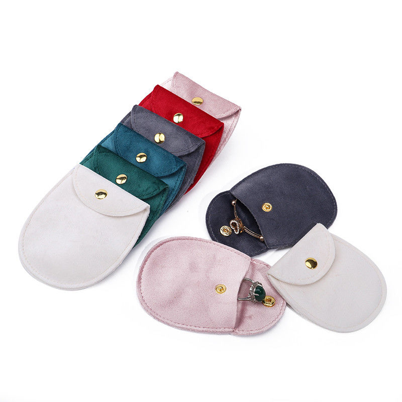 Sleek Egg Shaped Soft Velvet Jewelry Bag Accompaniment Chic Jewelry Pocket