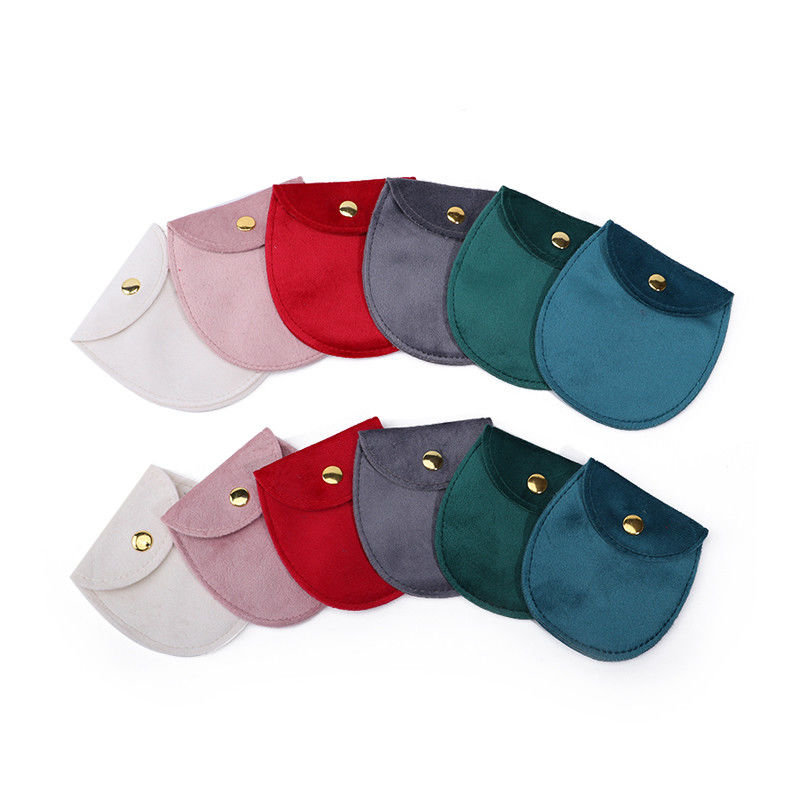 Sleek Egg Shaped Soft Velvet Jewelry Bag Accompaniment Chic Jewelry Pocket