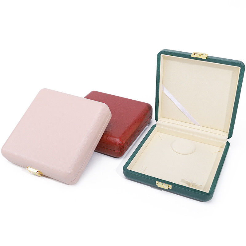 Spacious Space Multifunctional PU Leather Jewelry Organizer Box Buckle Closure