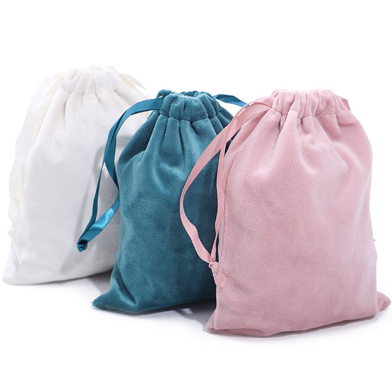 Soft Touch Adaptable Storage Velvet Drawstring Bag for Treasure Jewelry Packaging