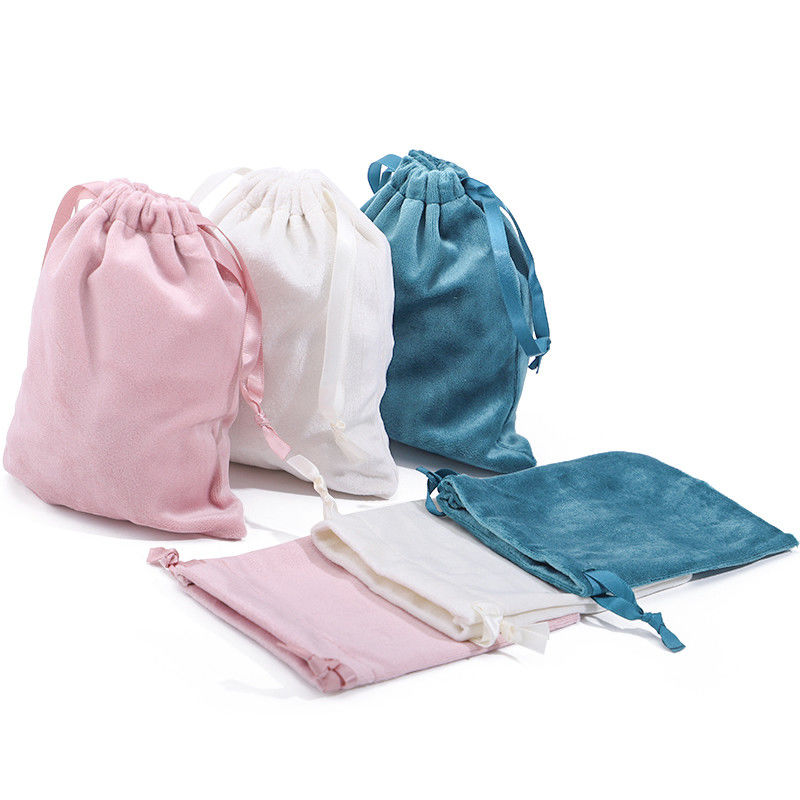 Soft Touch Adaptable Storage Velvet Drawstring Bag for Treasure Jewelry Packaging