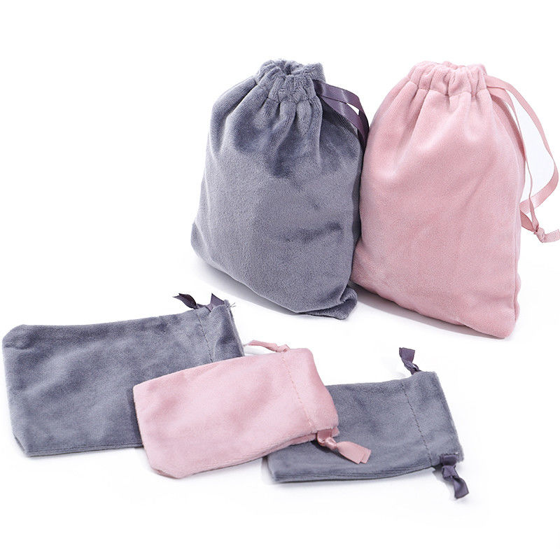 Soft Touch Adaptable Storage Velvet Drawstring Bag for Treasure Jewelry Packaging