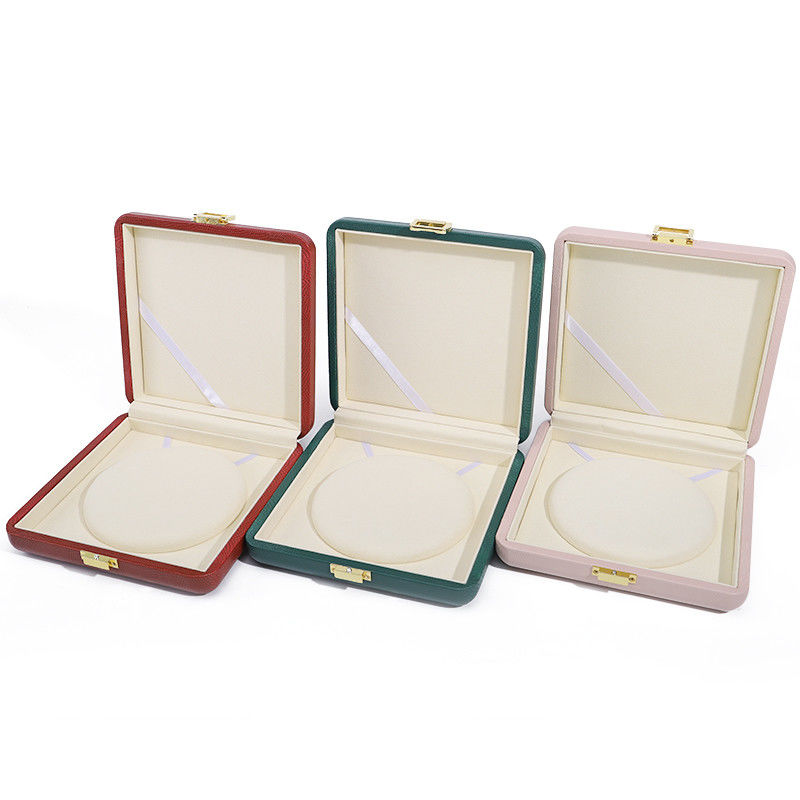 Sumptuous Durable PU Leather Pearl Necklace Packaging Case Large Jewelry Box