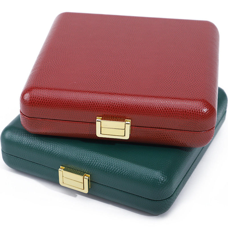 Sumptuous Durable PU Leather Pearl Necklace Packaging Case Large Jewelry Box