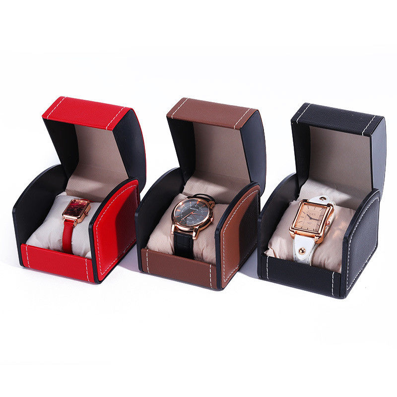 Flip Open Deluxe Handmade Leather Watch Case Treasure Packaging Watch Cover