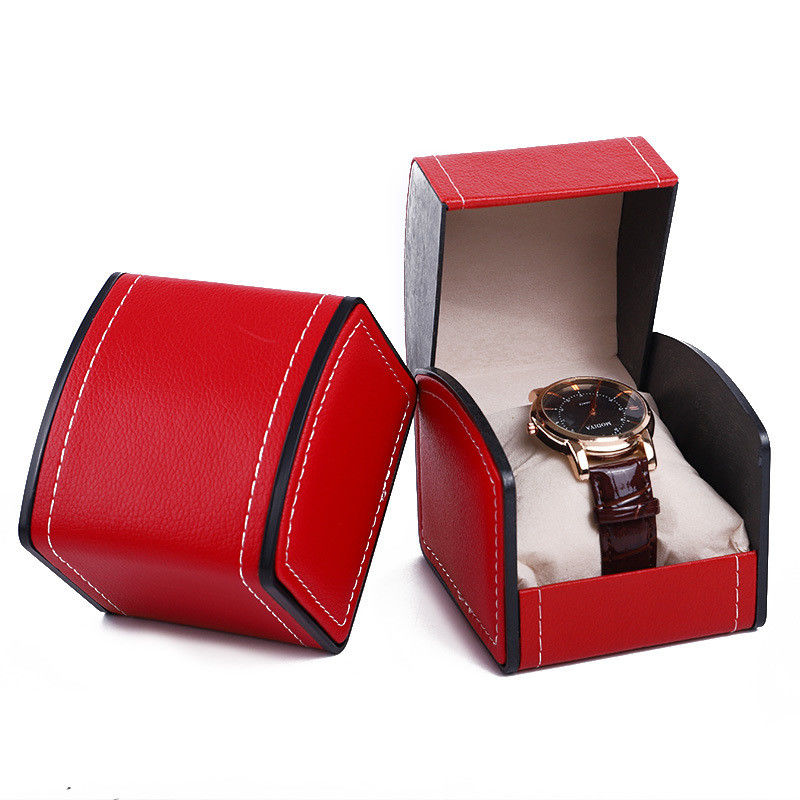 Flip Open Deluxe Handmade Leather Watch Case Treasure Packaging Watch Cover