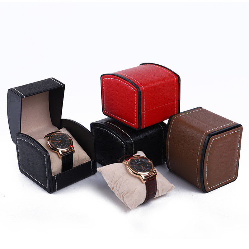 Flip Open Deluxe Handmade Leather Watch Case Treasure Packaging Watch Cover