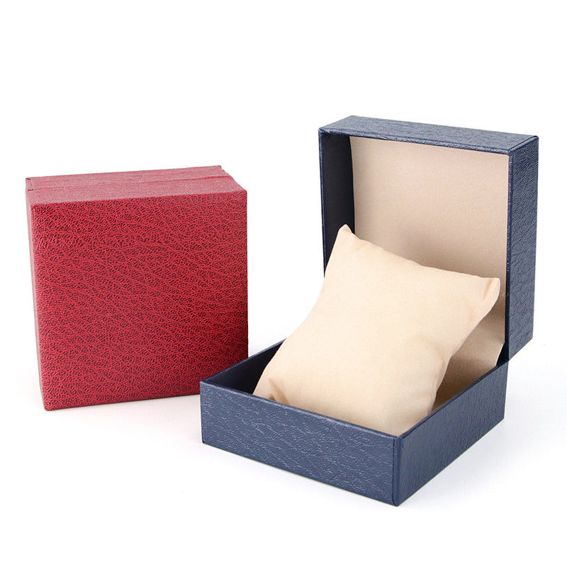 Fine Pebble Grain Hard Paper Watch Packaging Box Compact Cardboard Storage Case