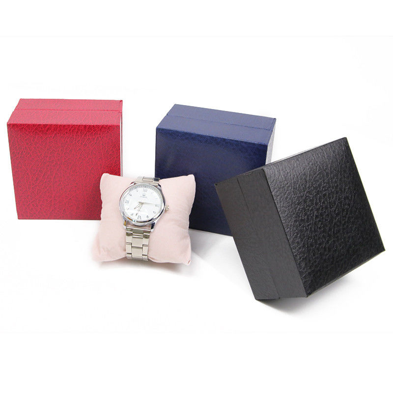 Fine Pebble Grain Hard Paper Watch Packaging Box Compact Cardboard Storage Case