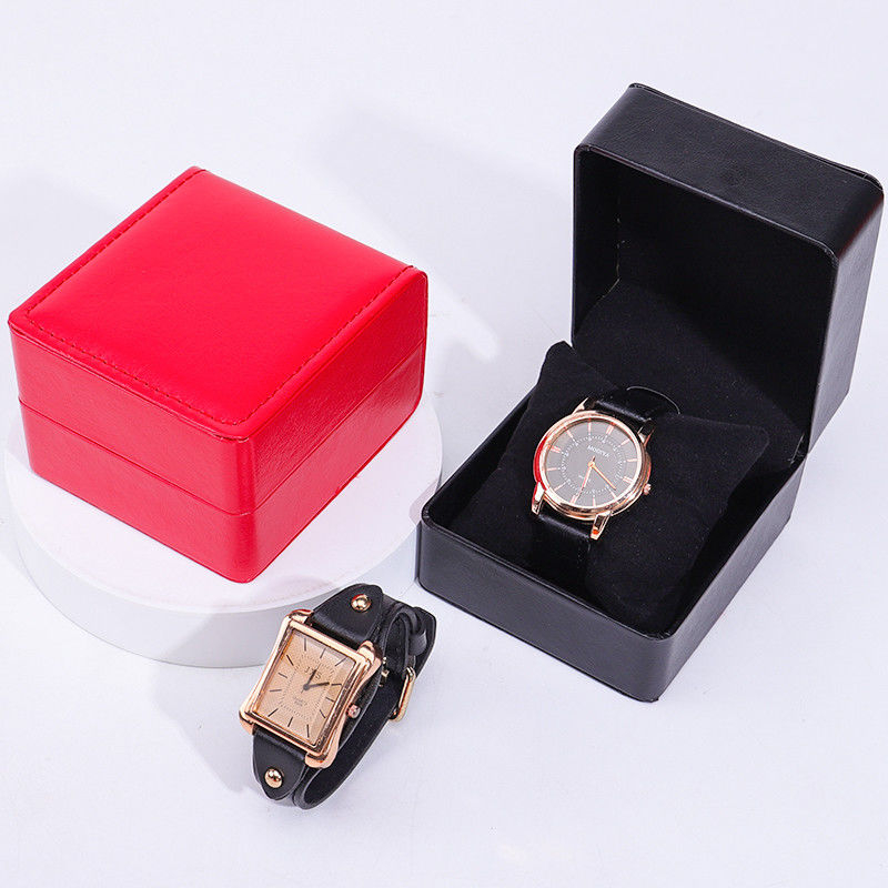 Custom WaterProof PU Leather Luxury Watch Packaging Box Soft Velvet Lining