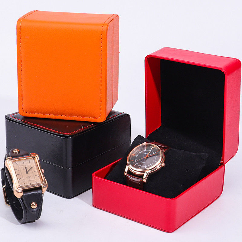 Custom WaterProof PU Leather Luxury Watch Packaging Box Soft Velvet Lining