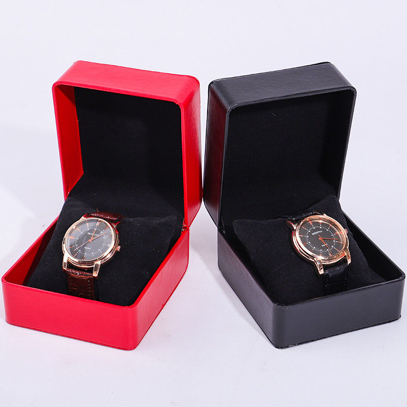 Custom WaterProof PU Leather Luxury Watch Packaging Box Soft Velvet Lining