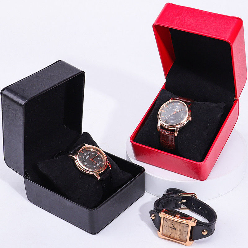 Custom WaterProof PU Leather Luxury Watch Packaging Box Soft Velvet Lining