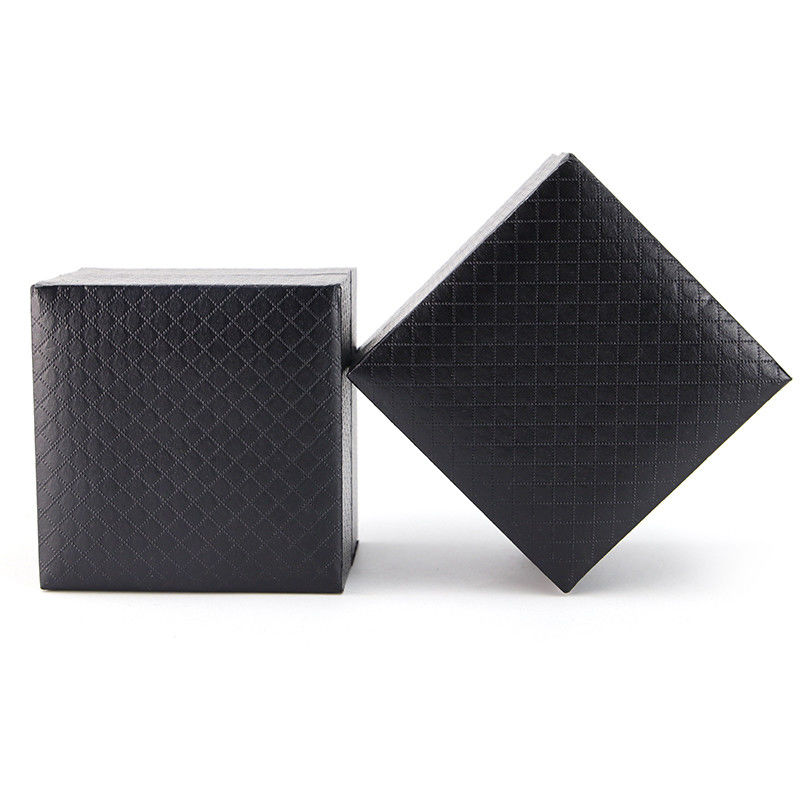 Diamond Crosshatch Textured Hard Paper Watch Case Cardboard Luxury Box