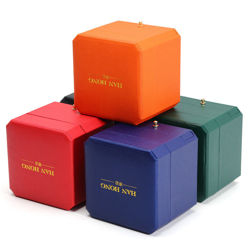 Custom Logo Hard Paper Watch Box Packaging Luxury Storage Organizer With Drawer