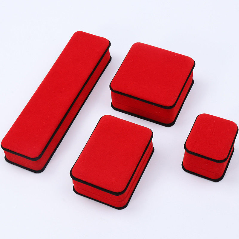 Handmade Noble Velvet Jewelry Box Round Corner Ring Case for Ear Stud Bracelet Pendant