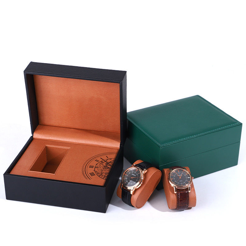 Eye-Catching Internal Printing Faux Leather Luxury Watch Packaging Box for Gift