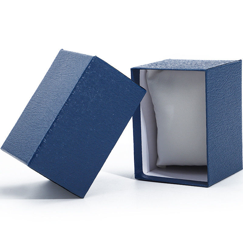 Pebble Grain Paper Watch Packaging Box Hard Luxury Storage Case custom Logo