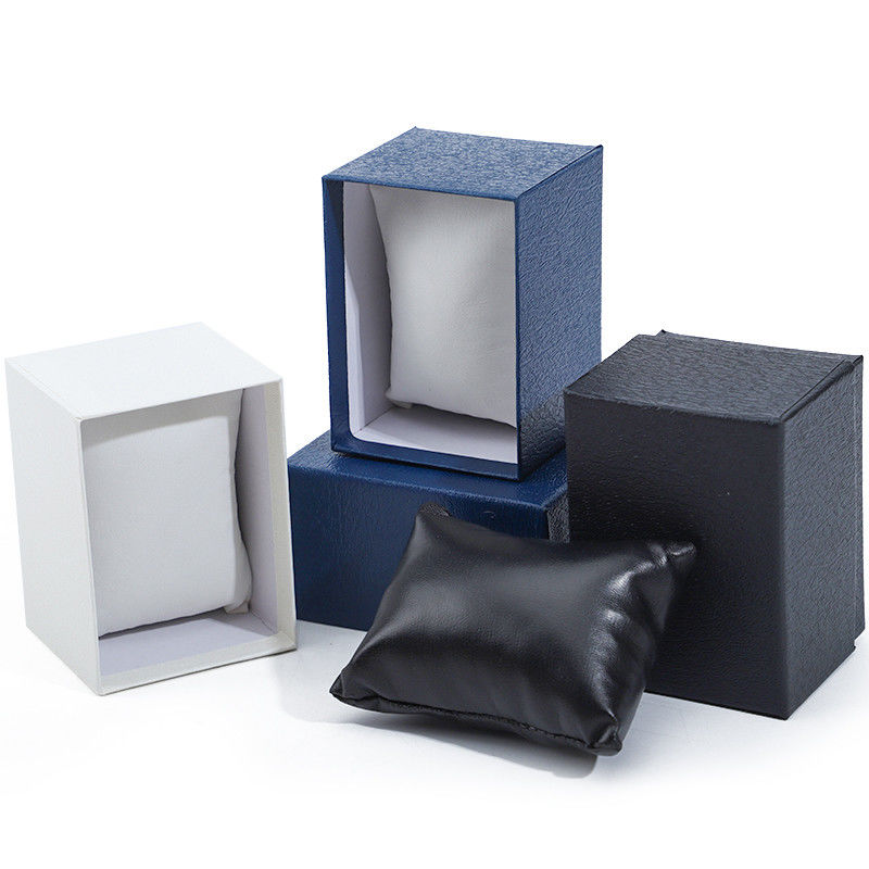 Pebble Grain Paper Watch Packaging Box Hard Luxury Storage Case custom Logo