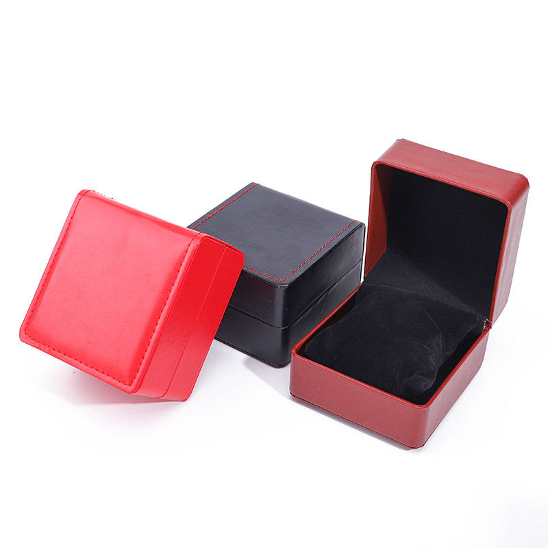 Mens Square Faux Leather Watch Case Box With Pillow For Luxury Display