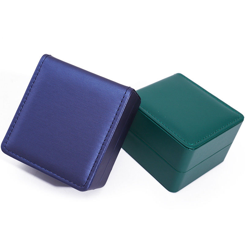 Brush Finishing Faux Leather Watch Storage Box Square Luxury Holder for Valentine's Day