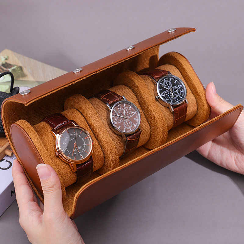 Multiple Cells Noble PU Leather Watch Storage Case Packaging Box with Velvet Lining