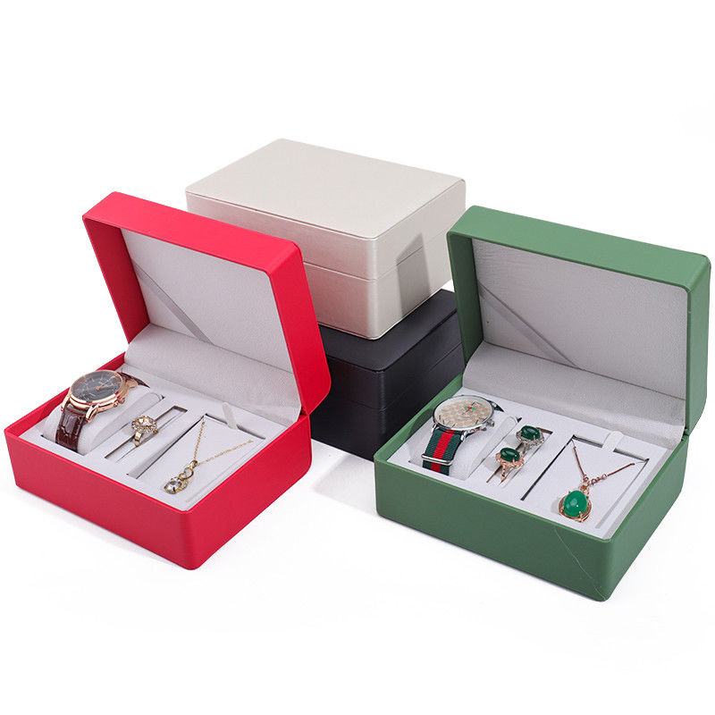 Multi Function Sleek Faux Leather 	Watch Storage Case Adaptable Storage Jewelry Box