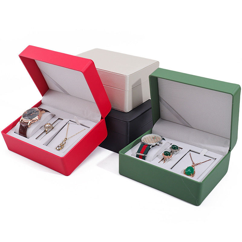 Multi Function Sleek Faux Leather 	Watch Storage Case Adaptable Storage Jewelry Box