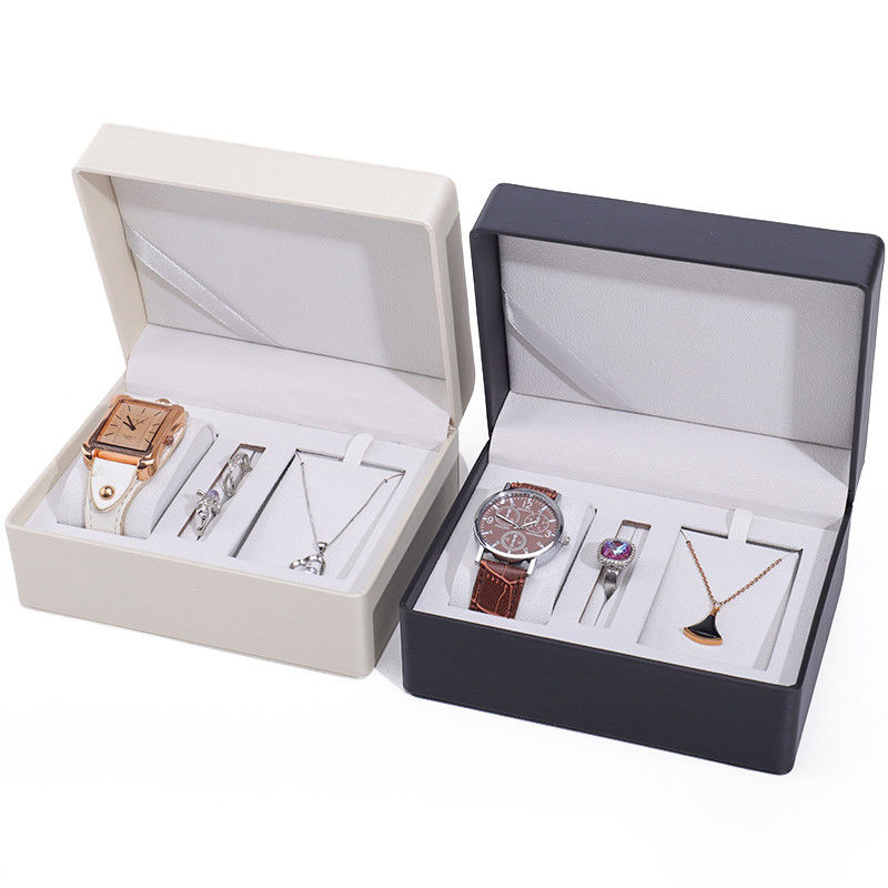 Multi Function Sleek Faux Leather 	Watch Storage Case Adaptable Storage Jewelry Box