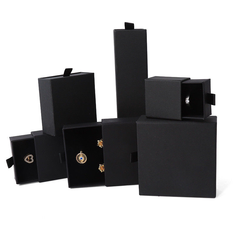 Rectangular jewellery Box Eco Friendly square paper pink drawer Jewelry Box